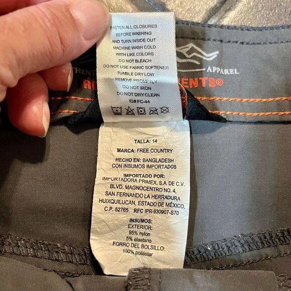 Free Country Boy’s Gray Rugged Elements Shorts Size 14 - Picture 9 of 12